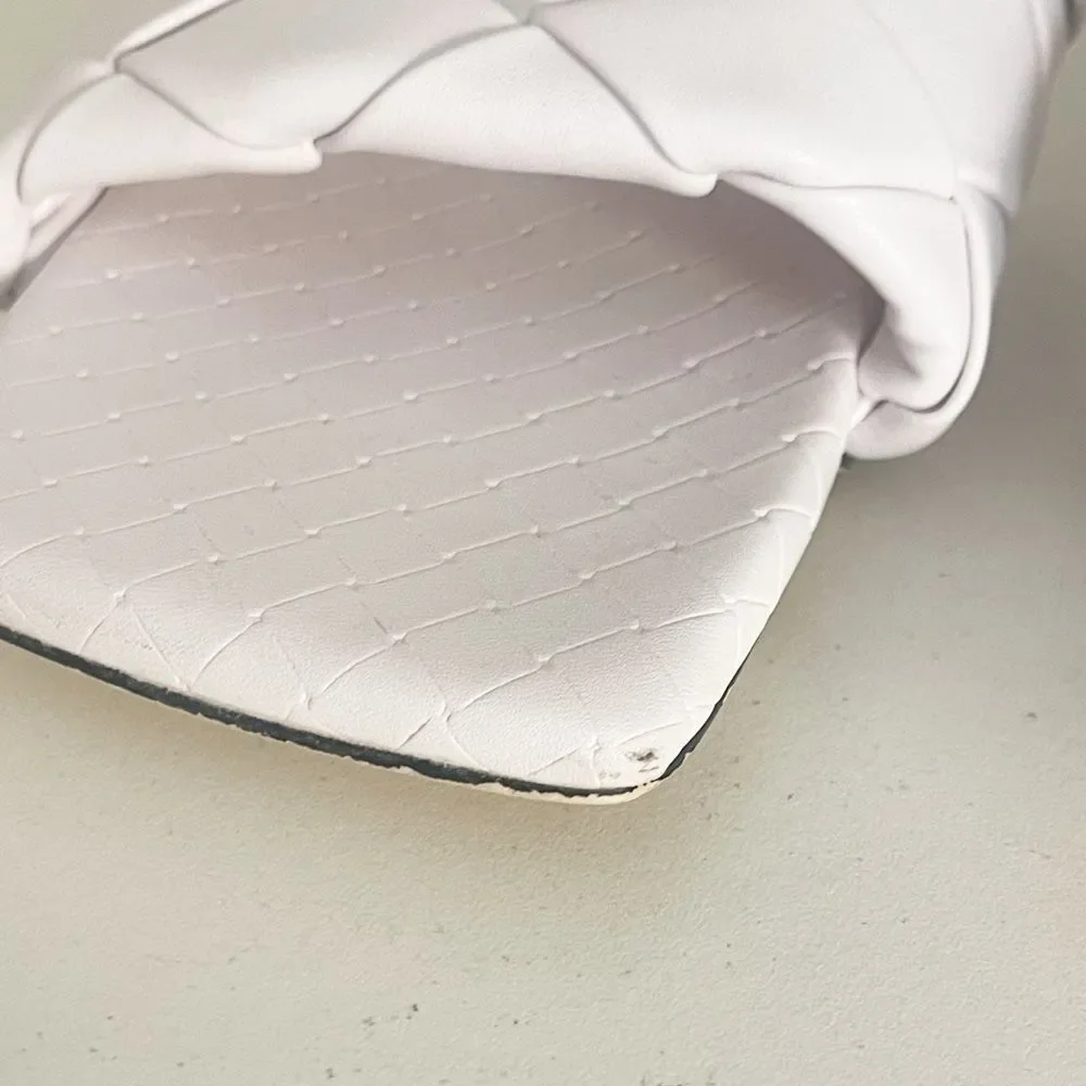 Bottega Veneta Lido flat slides in white